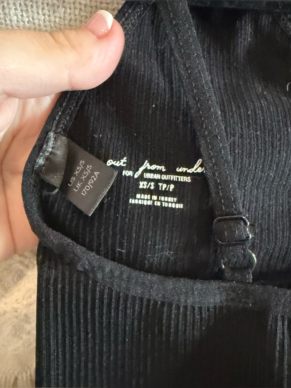 Urban Outfitters Out From Under Black Ribbed Longline Bra - Picture 3 of 4